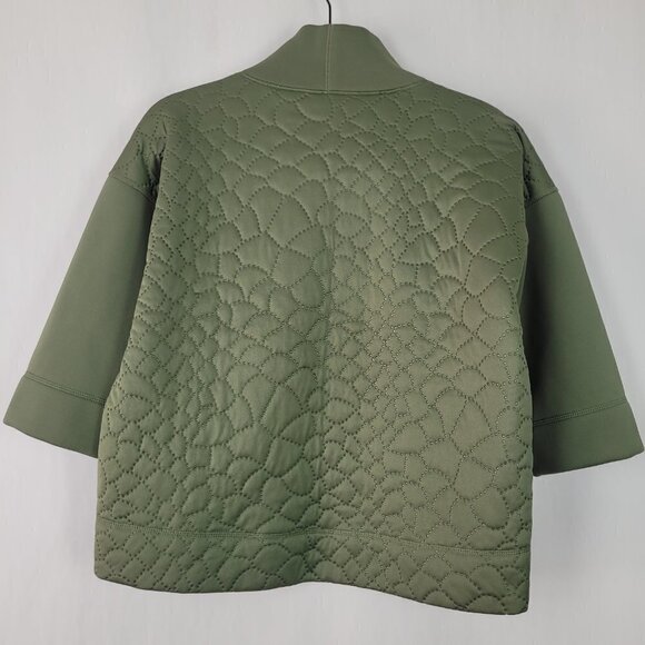 CALIA Boxy Pullover Quilted Crop Sweatshirt Four Leaf Clover WAX33003 - Picture 8 of 9